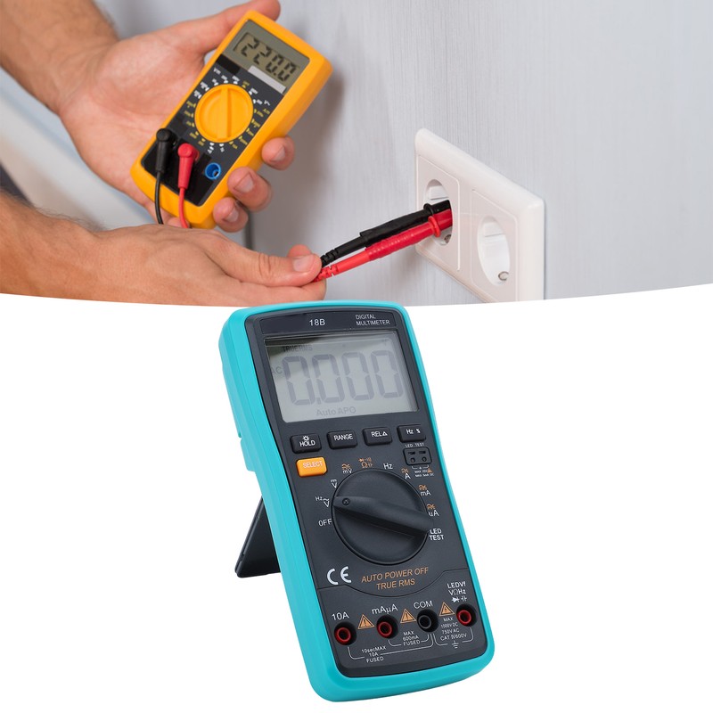 Digital Multimeter Tester Delayed Backlight High Accuracy Electrical Voltmeter Tester