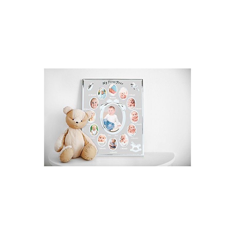 tiny ideas Baby's My First Year Picture Frame, Classic Baby