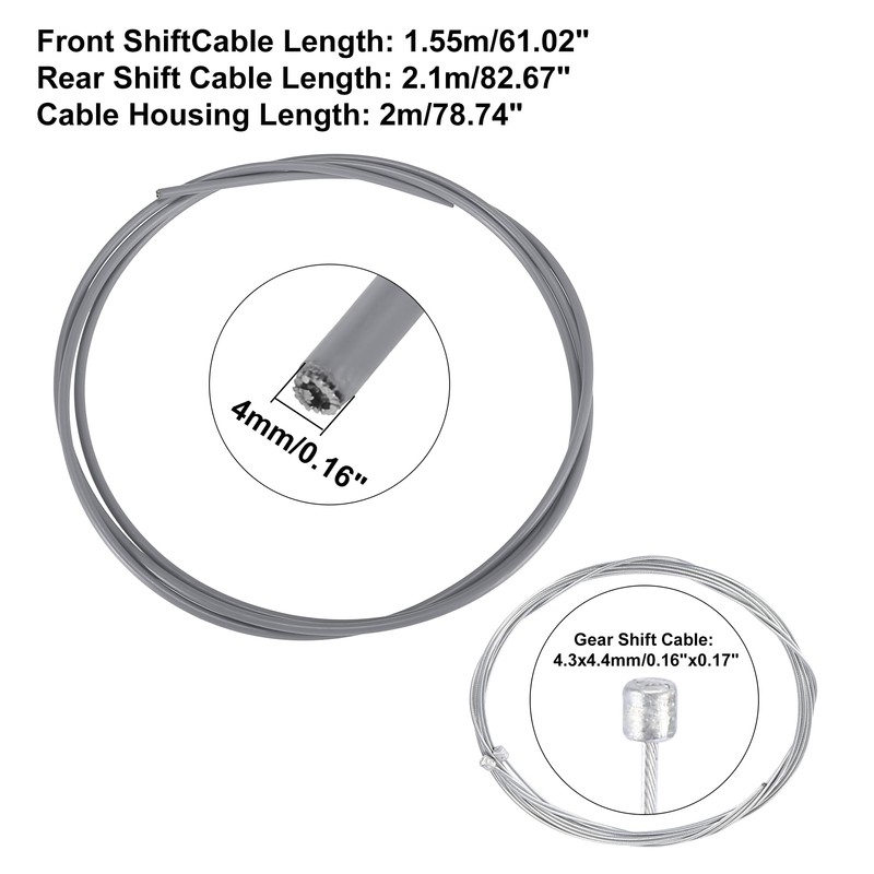 X AUTOHAUX Bike Shifter Derailleur Cable and Brake Cable Housing