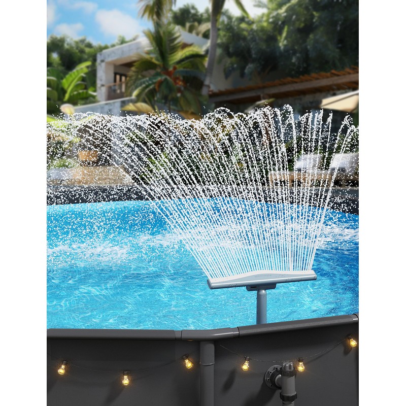 POOLHACKER Original Pool Sprinkler Fountains for Above and In-ground Pools,