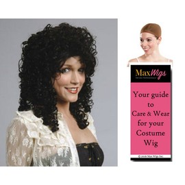 Can Can Dancer color BLACK - Enigma Wigs French Moulin Long Curly Women Kang Bundle with Cap, MaxWigs Costume Wig Care Guide