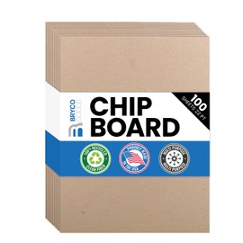 Chipboard Sheets 8.5" x 11" - 100 Sheets of 22-Point Kraft Board for Crafts, DIY Projects, and Packaging - Durable Alternative to Cardboard Sheets and MDF Board