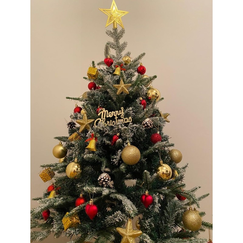 ZANZER 24Pcs 40mm Shiny Silver Christmas Tree Balls, Shatterproof Plastic
