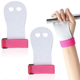 MIRKUZI Gloves for Fitness, 1 Pair of Grip Pads, Children's Bar Gloves, Sports Wrist Guards, Gymnastics Handgrip, Training Gloves, Bandages for Fitness (Pink)