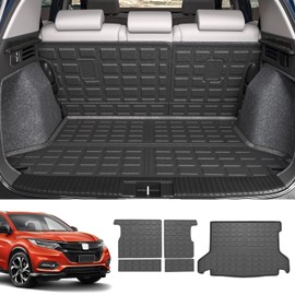 powoq Cargo Liner Compatible with 2016-2022 Honda HRV Trunk Mat TPE Backrest Mat Replacement for 2016-2019 2020 2021 2022 Honda HRV Accessories(2016-2022 HRV, Rear Backrest Mat+Rear Trunk Mat)
