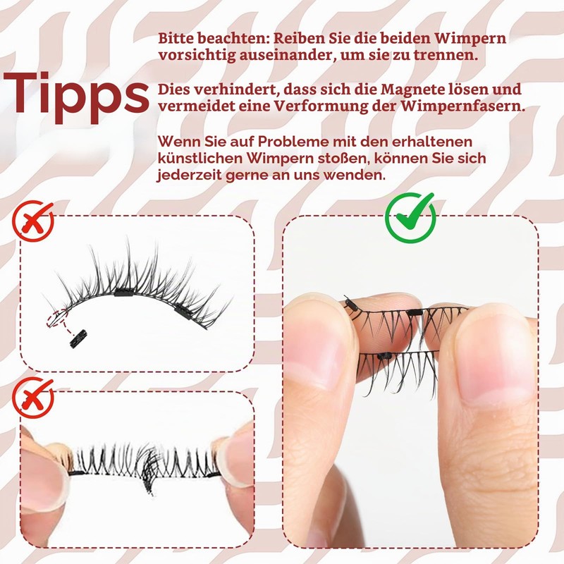 Magnetic Eyelashes with Applicator, Natural Look, No Glue