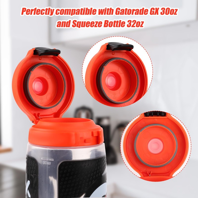 Gosknor 4pcs Dispensing Rubber Valves Compatible with Gatorade Water Bottle,