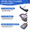 POOLAZA Deluxe Swimming Pool Cleaning Kit Including 20'' Pool Brush