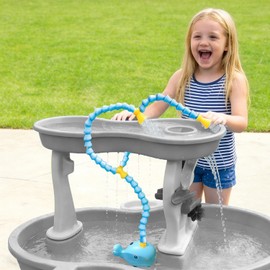 okcool Rechargeable Water Table Pump(Huge Water Output 8L/min),Kids Sand Water Play Pump,Whale-Shaped Design,Suitable for Most Water Table on Market for Maximum Fun in Water Table for Kids