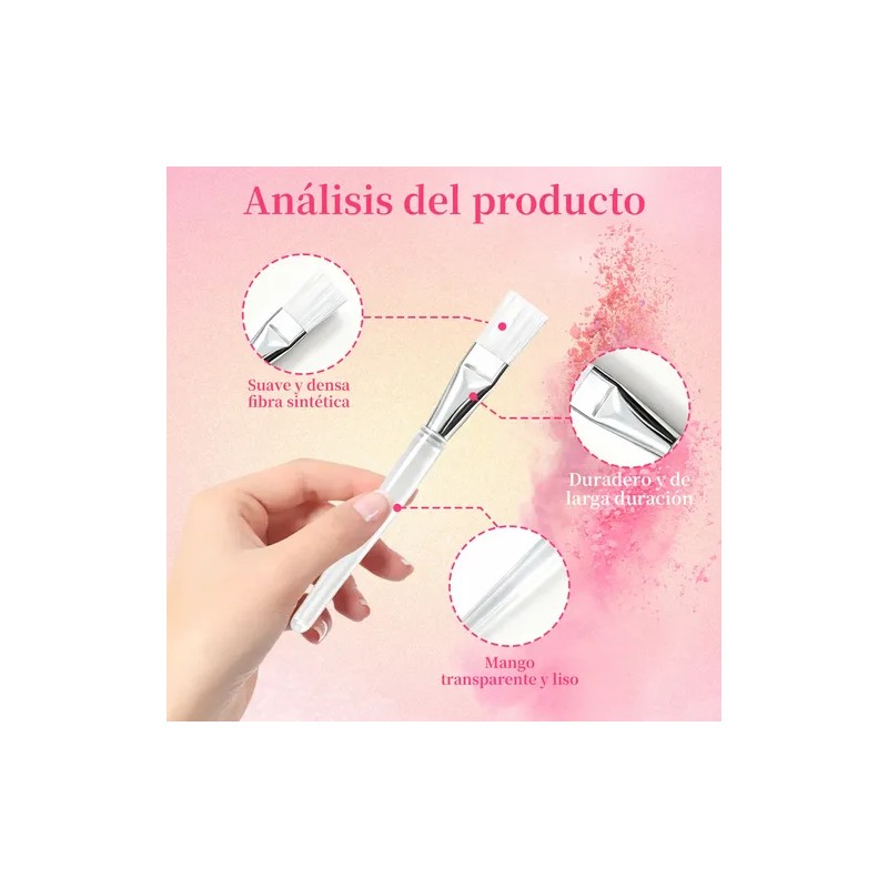 10 Pzs Brochas Mascarillas Faciales Serum Acido Spa Blanco