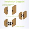 UFURMATE Concealed Hinges, 6PCS Plastic Folding Invisible Barrel Cross Hinges