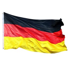 Taffstyle German Flag Country Flag European Championship Fan Item Country Flag with Metal Eyelets Women Men Children Germany Flag Handball Football Hoisting Flag Germany 60 cm x 90 cm