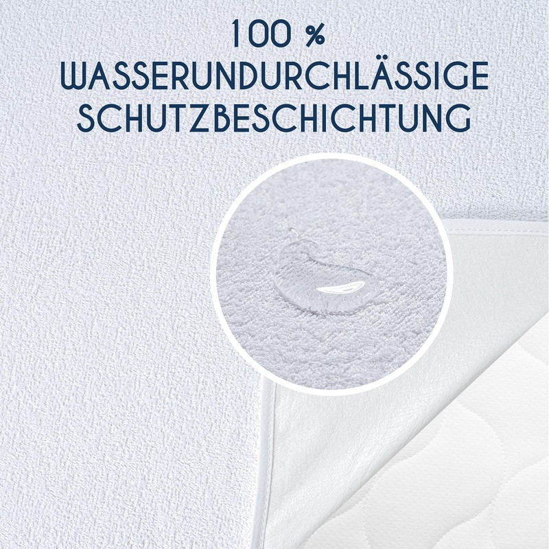 Mattress Protector 100 x 200 cm, Waterproof (Set of 2),