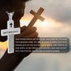 Matthew 6 9-13 Silver Bible Verse Cross Necklace For Men