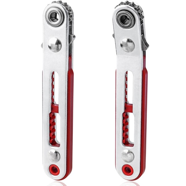 Wolfride 2Pcs Mini Ratchet Wrench Set, 1/4" Hex Bit Drive