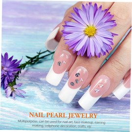 Ipetboom Irregular Pearl Nail Art Charms of Decorative Manicure Pearls for Nail Design Lightweight Easy to Use Present for Nail Art Enthusiasts Home Salon Use