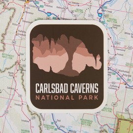 Vagabond Heart Carlsbad Caverns National Park Vinyl Sticker - Waterproof Decals for Laptop Water Bottle Hydro Flask Car Bumper - Travel Souvenir - UV Fade Resistant - Gift for Hikers - 2.75 inch