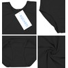 Aquarti Girls' 3/4 Sleeve Ballet Leotard, black
