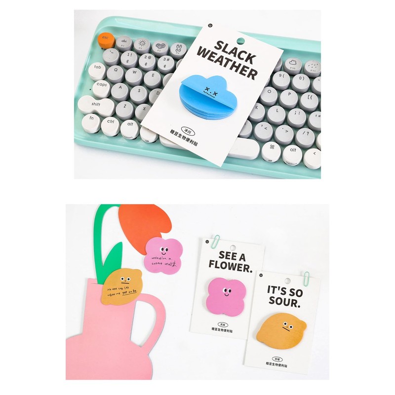 moin moin Sticky Notes, Sticky Notes, Set of 6, Total,