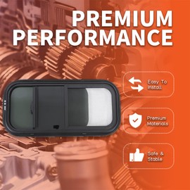 labwork 30W x 15H Aluminum Alloy Tempered Glass Window Horizontal Slider RV Window Cargo Trailer W/ Screen Black