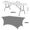 SuperO 2Pack Waterproof Spandex Table Cover for 8FT Table Universal