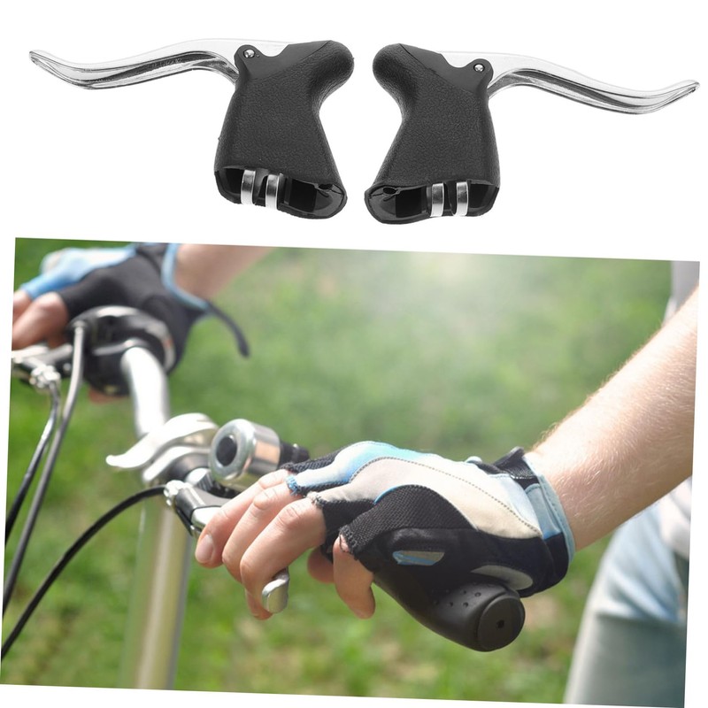 Kisangel 2pcs Mountain Bike Brake Handle Road Bike Handlebar Lever