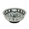 Replacement Basket Strainer for Kitchen Sink Strainers, Stainless Steel, Rubber