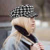 Houndstooth Pattern Hat Chic Fiddler Cap for Women – Fashionable