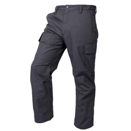 LAPG Men's Core Cargo Tactical Pants, Lightweight & Durable Ripstop Cargo Pants for Men, Stretch Waistband CCW Pants, Charcoal, Size 38 x 32