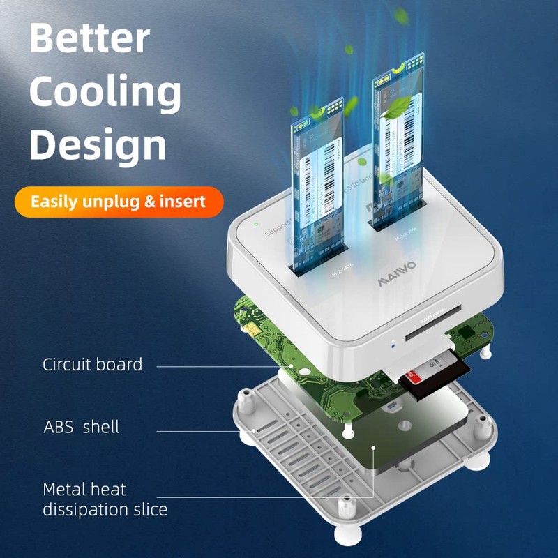 MAIWO USB 3.1 Type-C to M.2 NVMe SATA SSD Adapter