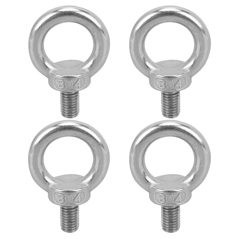 4Pcs Stainless Steel Lifting Ring Eye Bolt Heavy Duty Machinery