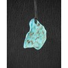 Budawi® Genuine Arizona Turquoise Pendant Necklace with Leather Cord, Gemstone,