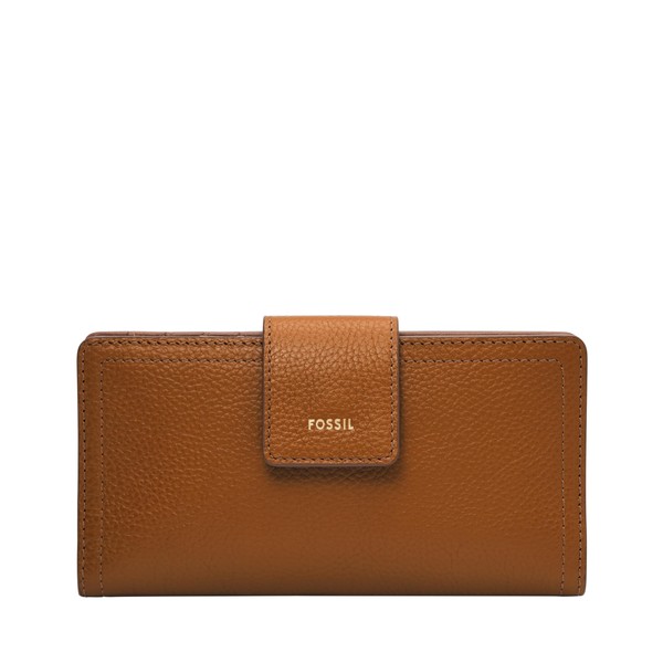 Fossil Women's Logan Tab Clutch, Brown, One Size