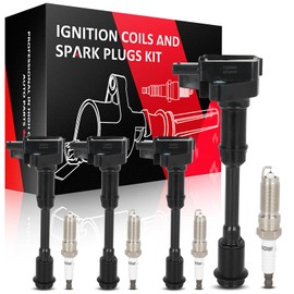 SCITOO SCITOO 4 ignition coils wilth 4 iridium Spark Plugs,for Ford Transit Connect 1.6L 2014-2016,for Fusion 1.6L 2013-2014,for Fiesta 1.6L 2014-2016,for Escape 1.6L 2013-2016 UF674 C871, GN10644