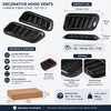 2-Pack Universal Car Hood Vent Stickers for Exterior Decor –