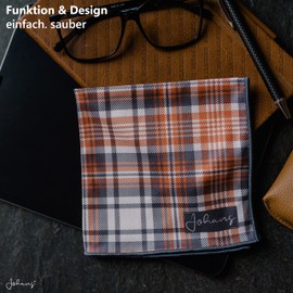 Johans® XXL Microfibre Cloth, Optician Quality, 30 x 30 cm, for Cleaning Glasses, Smartphones, Tablets, Cameras, Glasses Cleaning Cloth, Display Cloth (Henry)