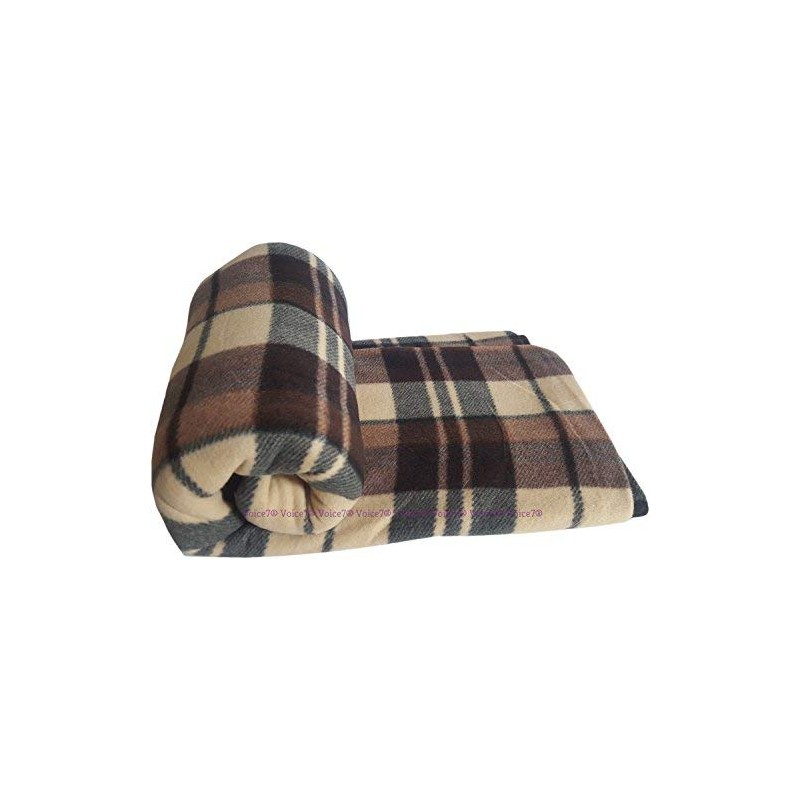 Voice7 Soft Double Size Large Fleece Blanket/Throw - Luxury Warm