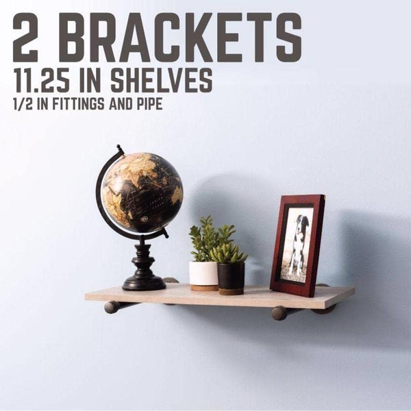 STZ 4000451 8 in. Shelf Bracket44; Black