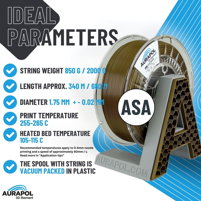AURAPOL ASA Filament 1.75 mm, 850 g 3D Printer Filament