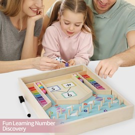 Dr. MUYA® Montessori Toy for 3 4 5 Years, Number Decompose Game, Wooden Toys, Wooden Board Game Montessori Toy, Educational Toys, Gift for Kids Boys Girls Aged 3–5 Years