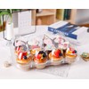 NPLUX 12 Count Cupcake Containers 12 Pack Cupcake Holders with