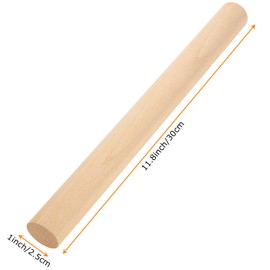 FVIEXE 12PCS Wooden Dowel Rods, 1 Inch x 12 Inch Unfinished Hardwood Rod Sticks for Crafts and DIYers