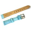 Leather Croco Embossed Turquoise 12 Millimeters Watch Strap