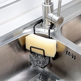 Fusiontec Sink Caddy Sink Sponge Holder - Faucet Rack Shower Tray - Kitchen and Bathroom Metal Organizer Hanging Fix Around Faucet
