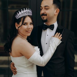 Crystal Tiaras and Crowns for Women - Wedding and Birthday Party Princess Crown Hair Accessories - Bride Rhinestone Headband（Silver+White）