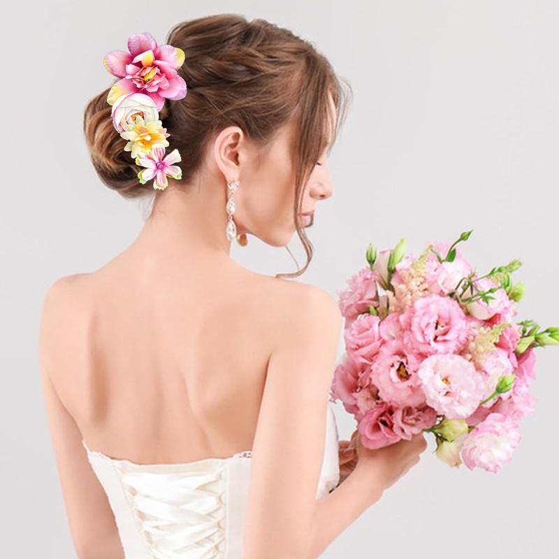 18 PCS Flower Hair Clips Rose Hair Accessories Boho Floral