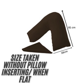 Urban Groove V Shaped Pillowcase Cover Plain Polycotton Back & Neck Support Orthopaedic/Pregnancy/Nursing Pillowcase Cover - V Pillow case cover only (Envelope Closure) Black