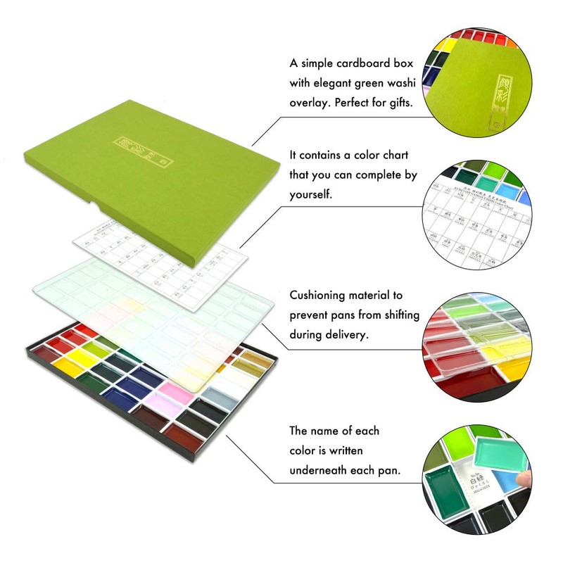 Kuretake MC20/36V Aquarellfarbenset, Diverse Farben, 1 Stück (1er Pack)