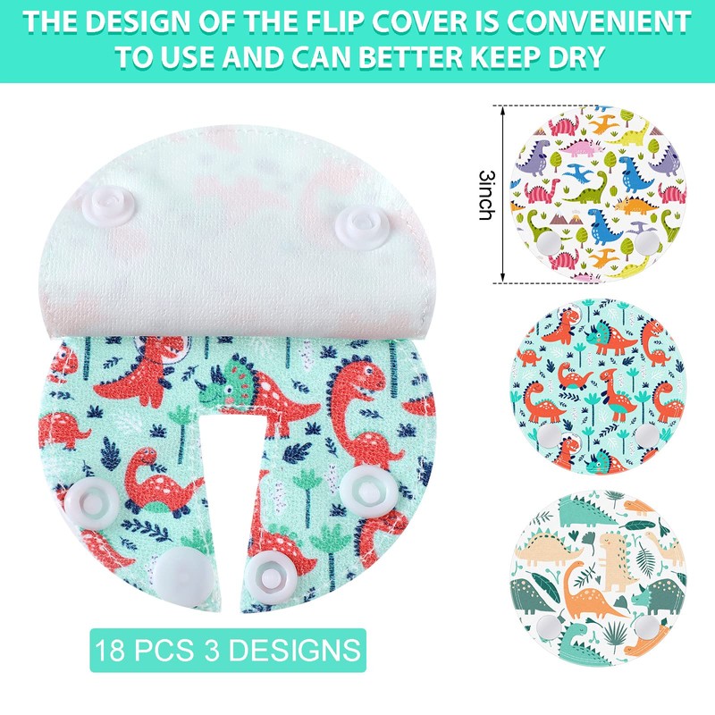 Breling 18 Pack Feeding Tube Pads Button Pad Gtube Button