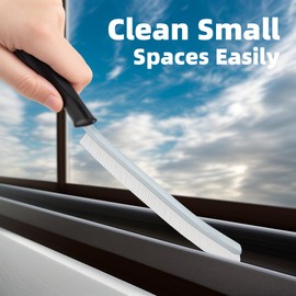 SXhyf Hard Bristle Crevice Cleaning Brush - Multifunctional Gap Cleaning Brush, Bathroom Cleaning Brush, Grout Brush, Crevice Cleaning Tools for Household Use, Kitchen, Window, Vehicle (3, White)